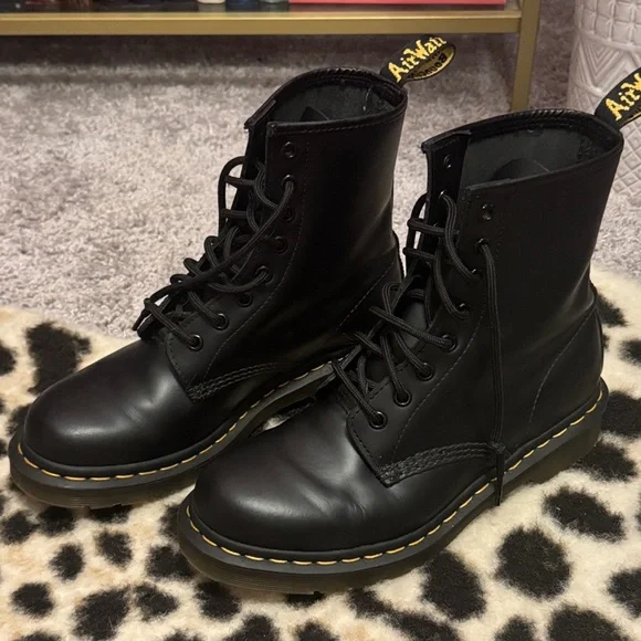 Dr. Martens Black Combat Boots - Picture 8 of 9